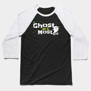 “Ghost With The Most” Playful Dancing Ghost Baseball T-Shirt